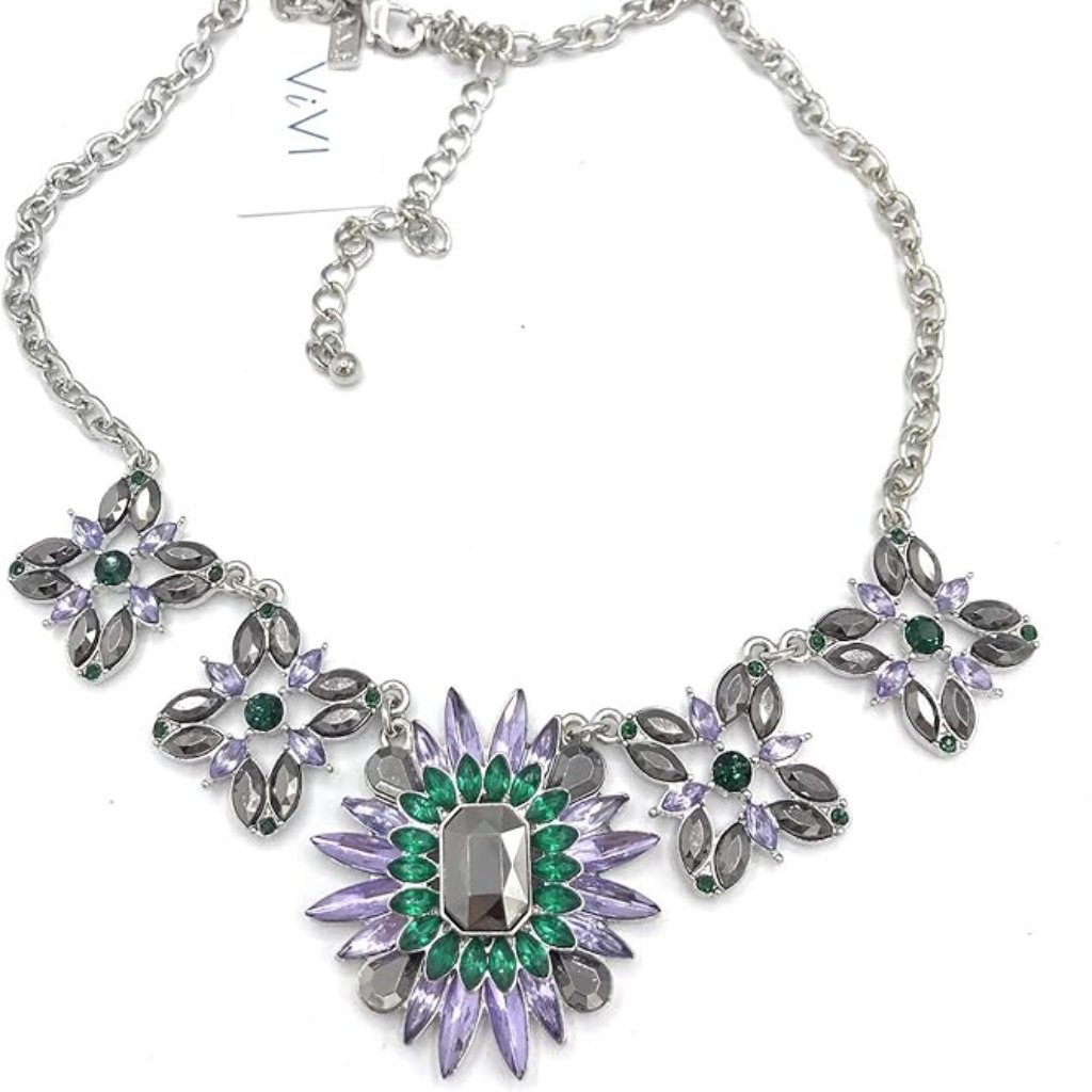 96081 Lilac Garden Cookie Lee  Vivi Necklace D25
